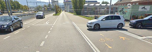 keine radstreifen auf trottoirs